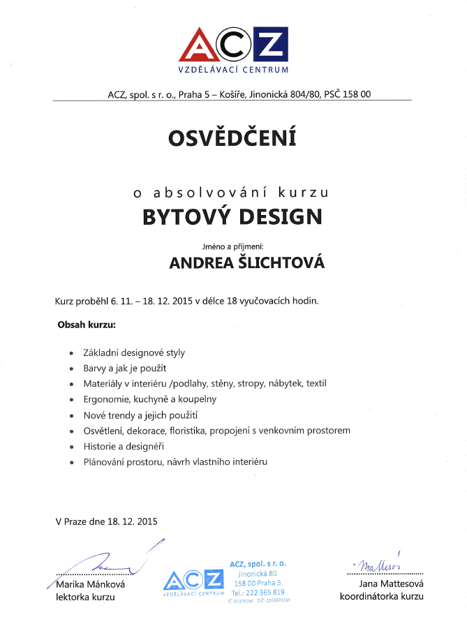 Bytov&yacute; design